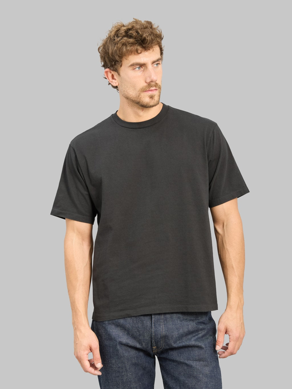 Momotaro Jeans MMTS6029 Zimbabwe Cotton Botanical Dyed T-Shirt Black