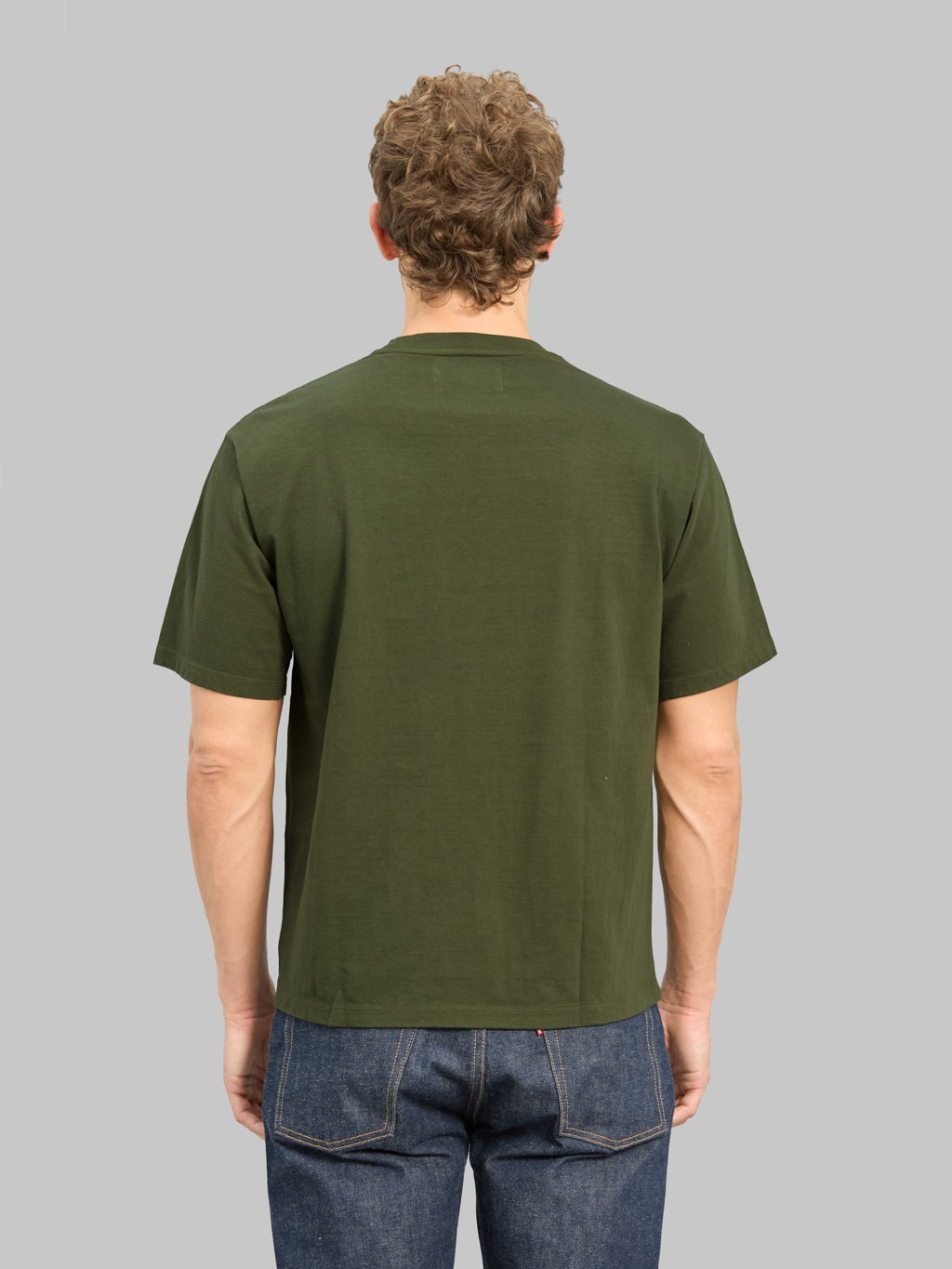 Momotaro Jeans MMTS6029 Zimbabwe Cotton Botanical Dyed T-Shirt Green