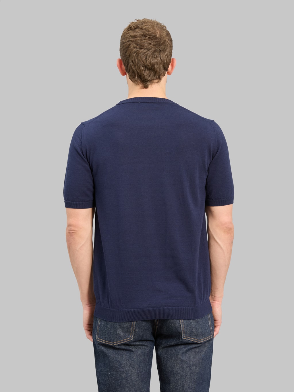 Mooncastle 12G Ice Cotton Crewneck T-Shirt Navy