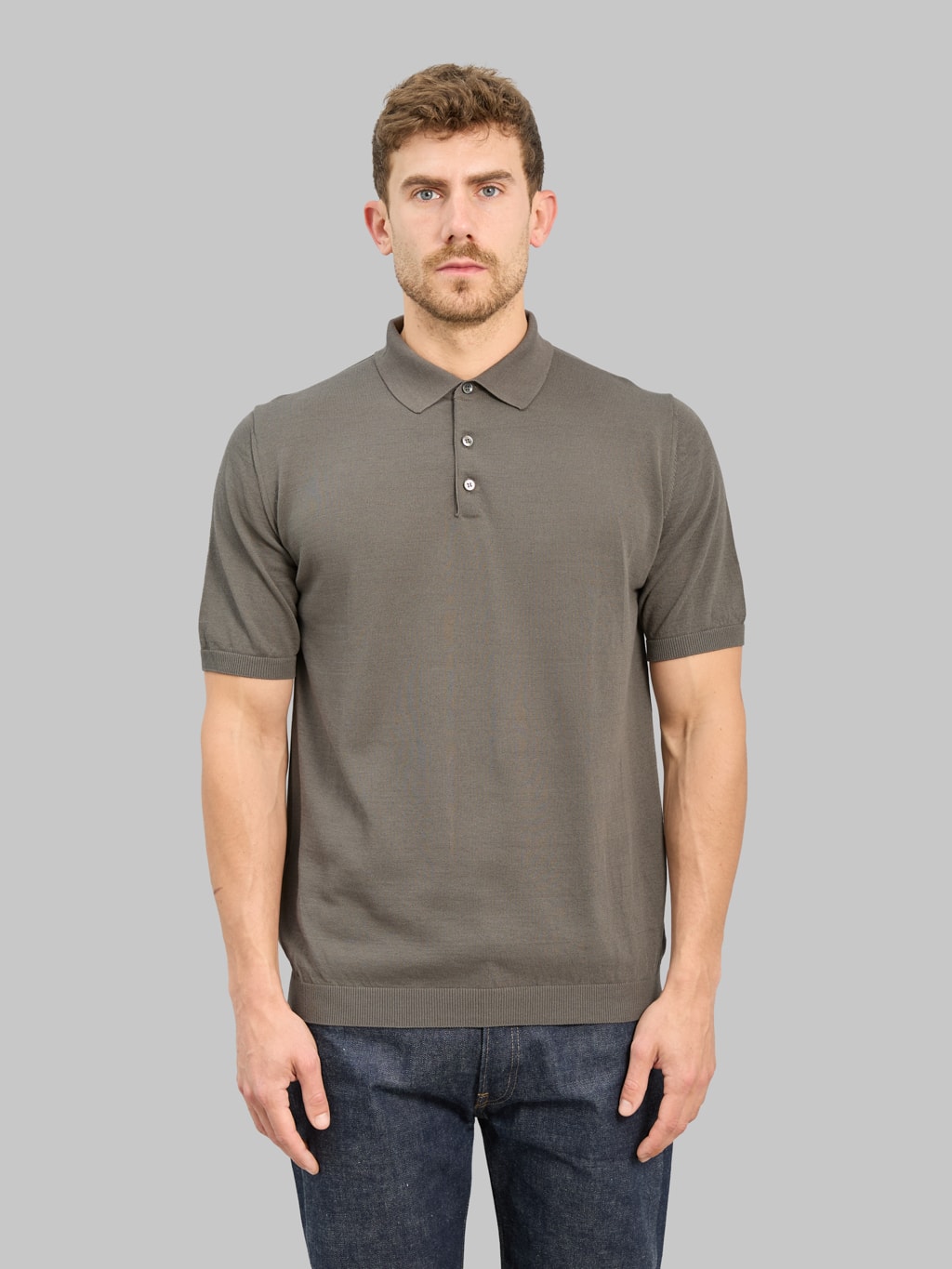 Mooncastle 12G Ice Cotton Polo Charcoal