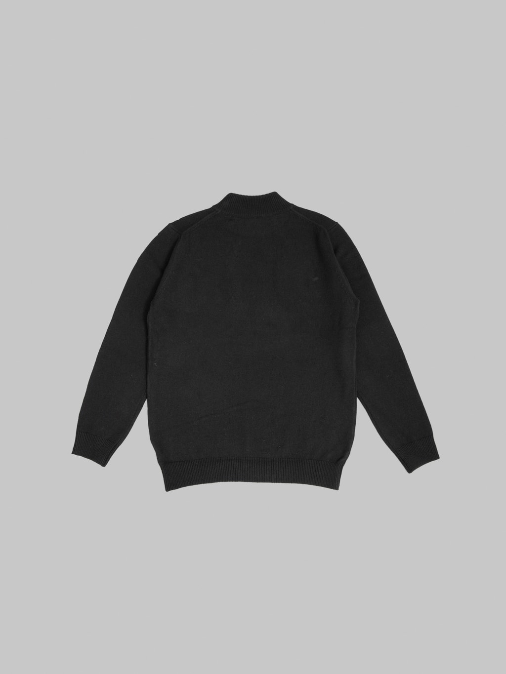 Mooncastle 7G Cashmere Silk Wool Mockneck Pullover Black