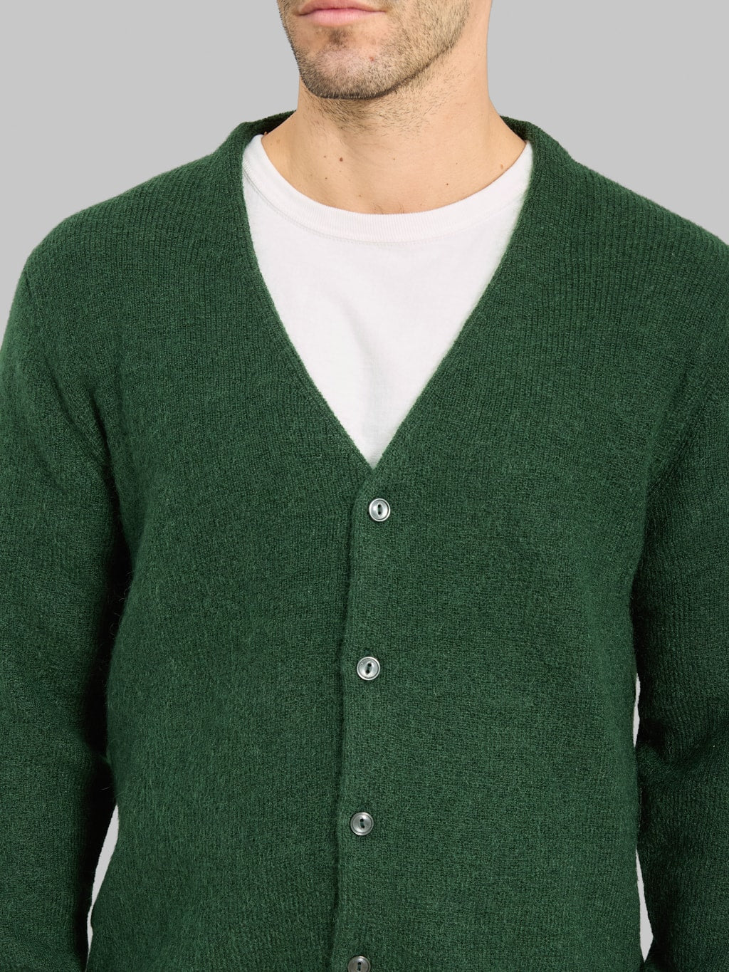 Mooncastle Mohair Cardigan Pullover Dark Green