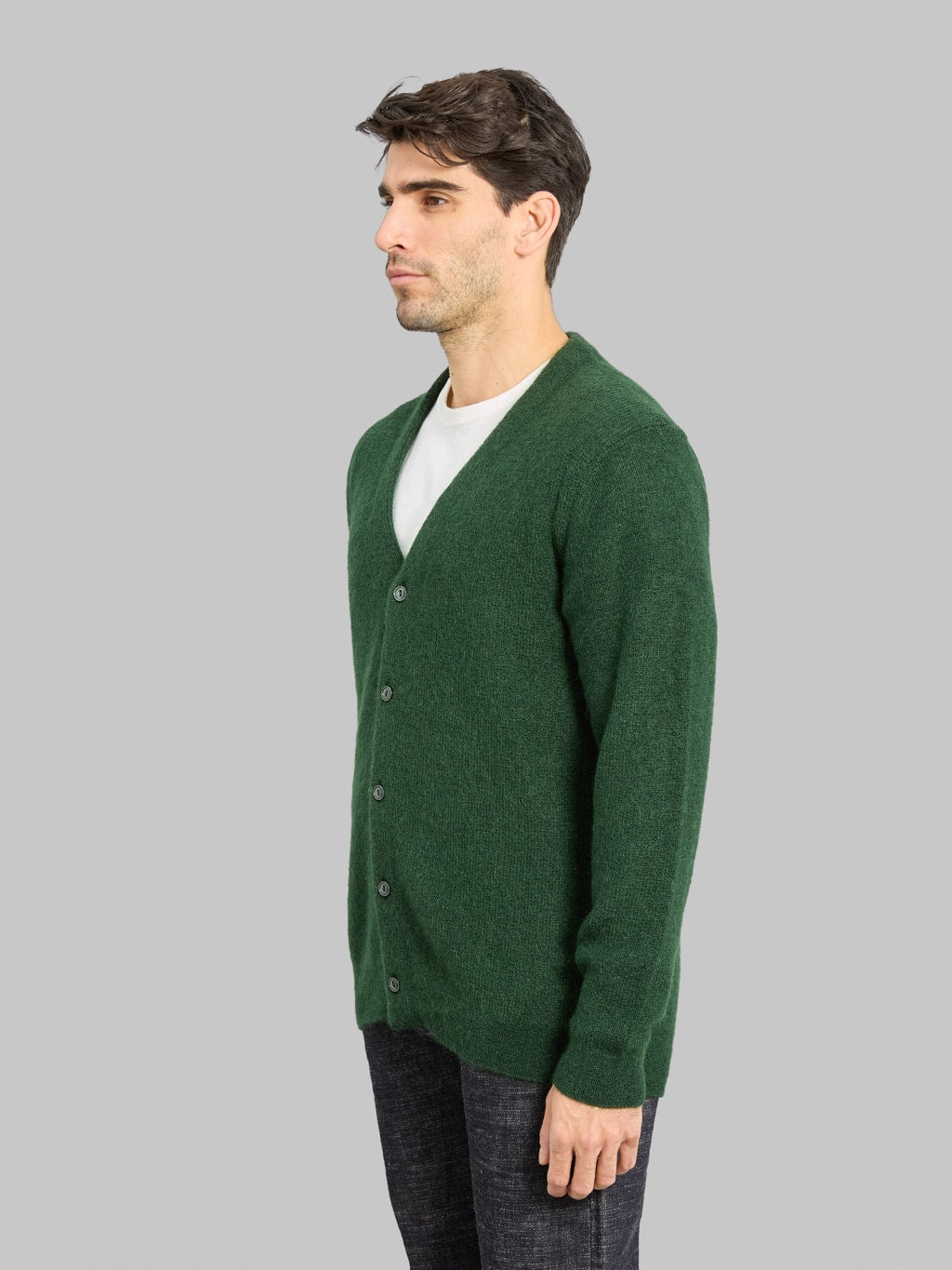 Mooncastle Mohair Cardigan Pullover Dark Green