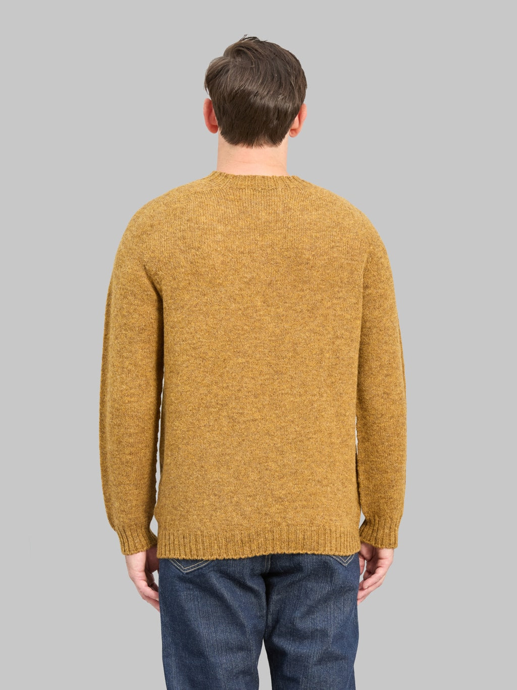 Mooncastle Shetland Wool Crewneck Pullover Gold