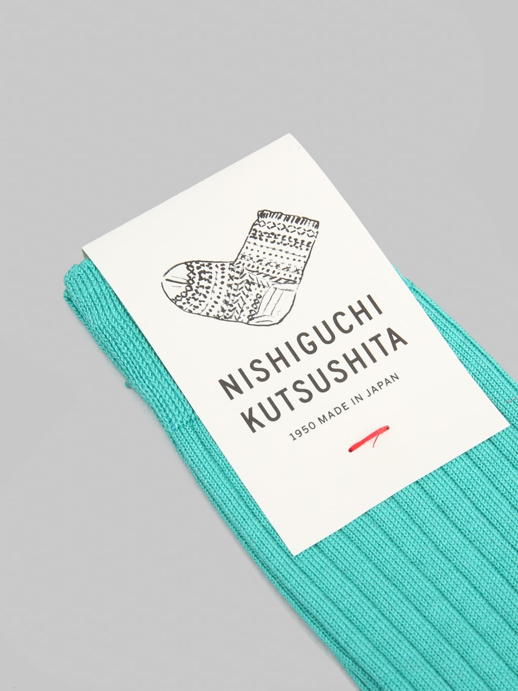Nishiguchi  Kutsushita Silk Cotton Ribbed Socks Cast Iron Railings label