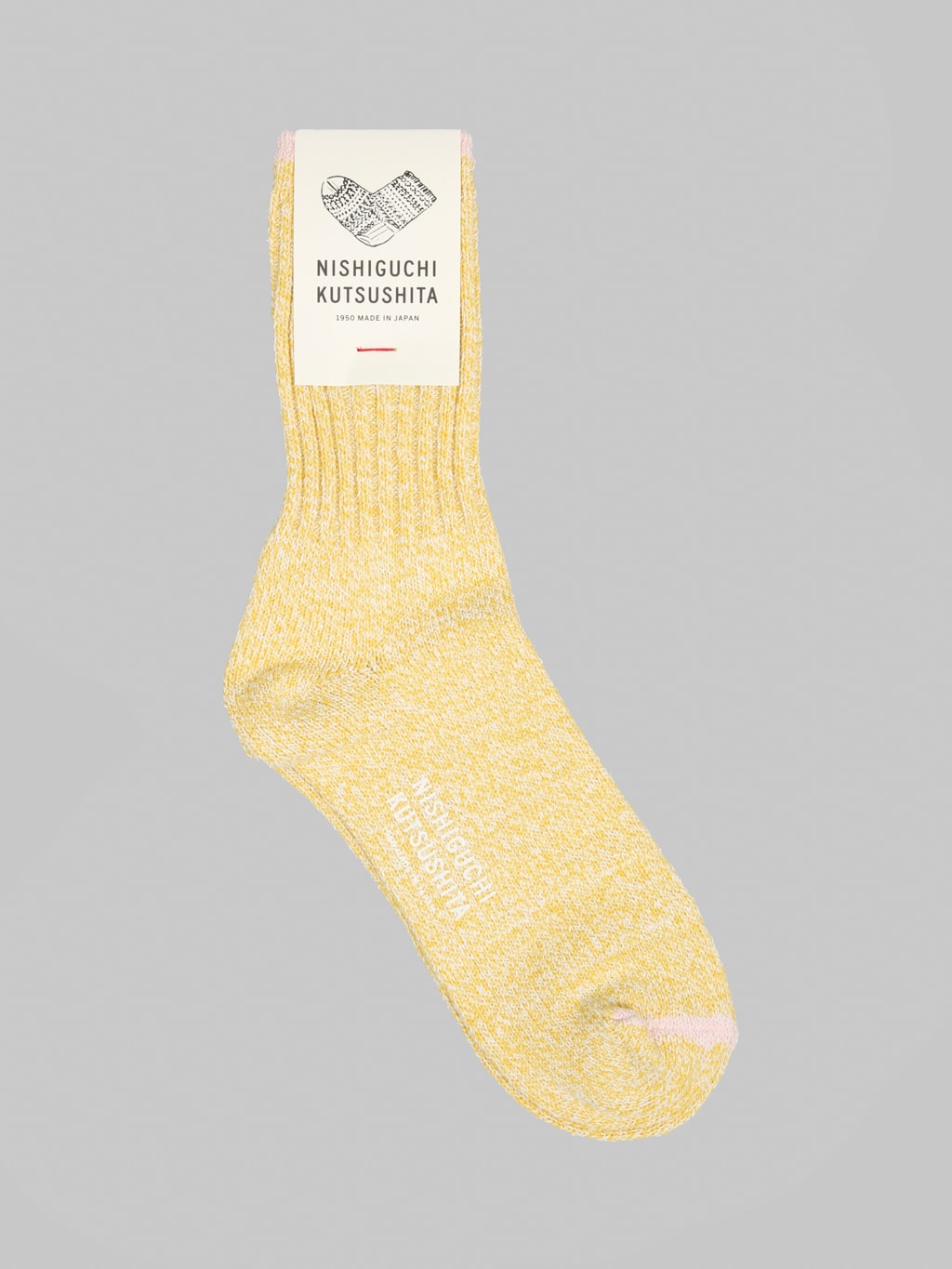 Nishiguchi  Kutsushita Silk Cotton Socks Colorful Flags yellow