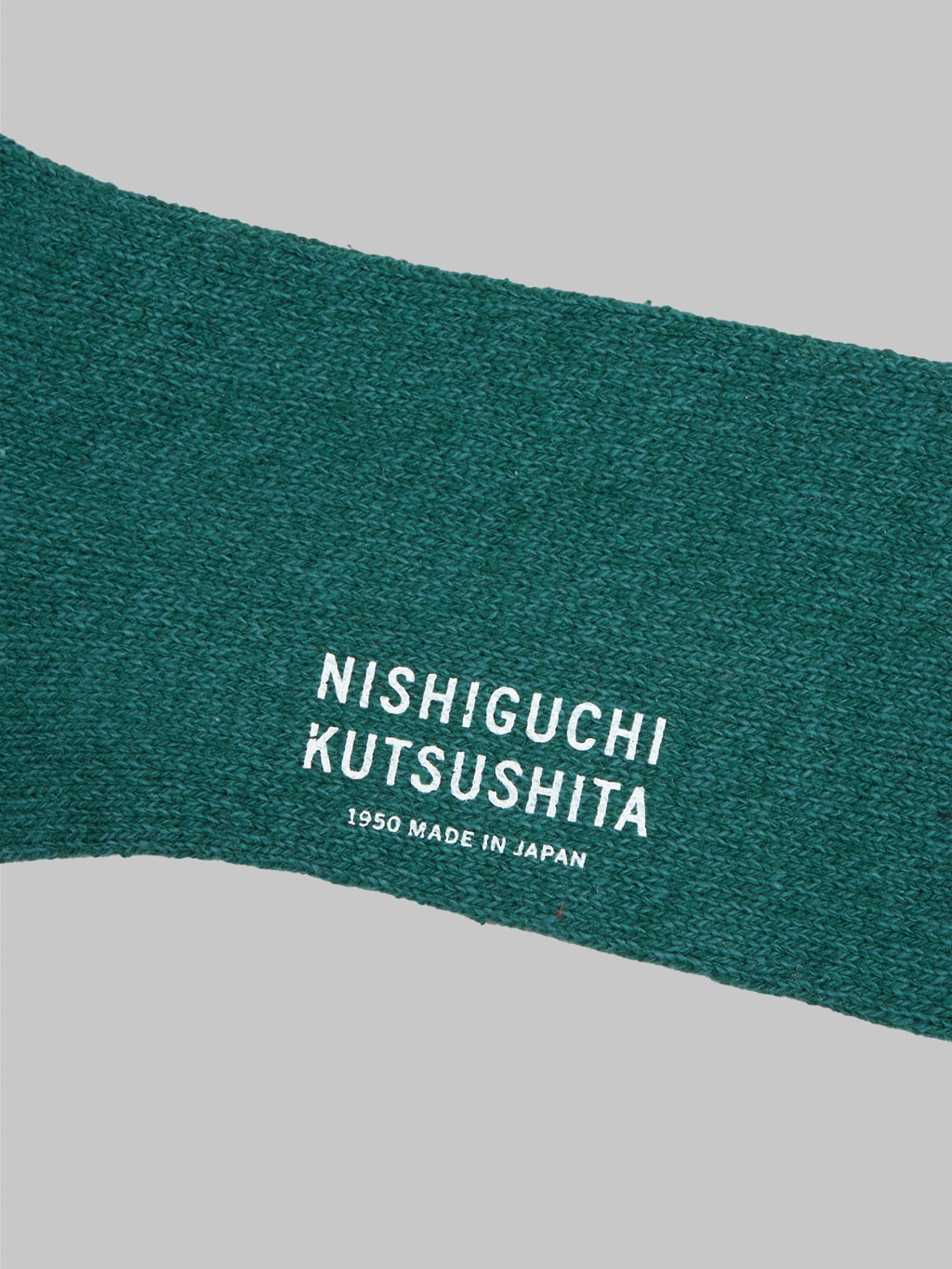 nishiguchi kutsushita silk cotton socks amazon green logo