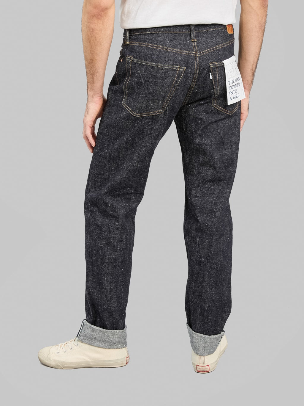 Omoto Denim 0411 Slub Nep Straight Fit Jeans back fit