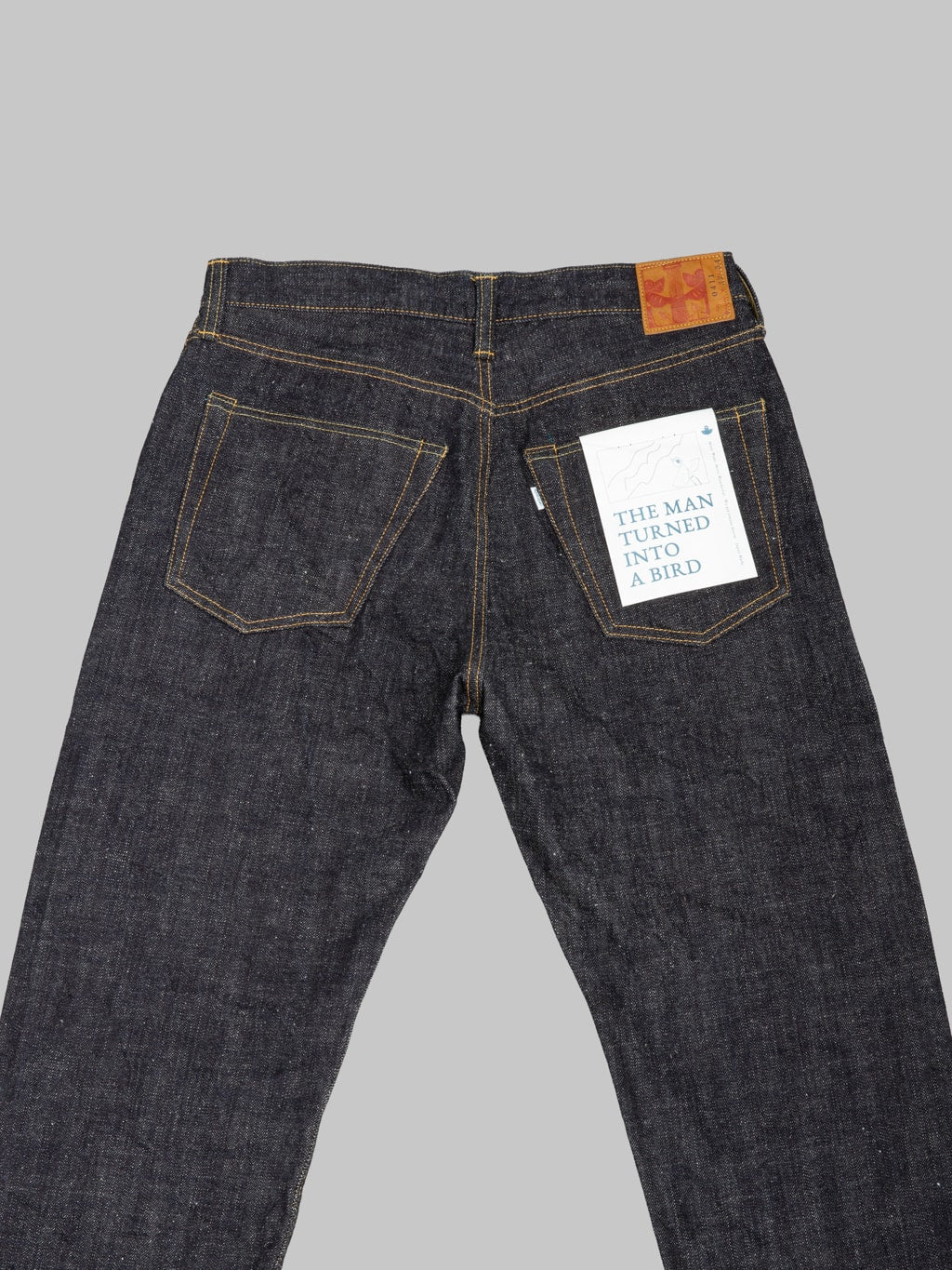 Omoto Denim 0411 Slub Nep Straight Fit Jeans back pockets