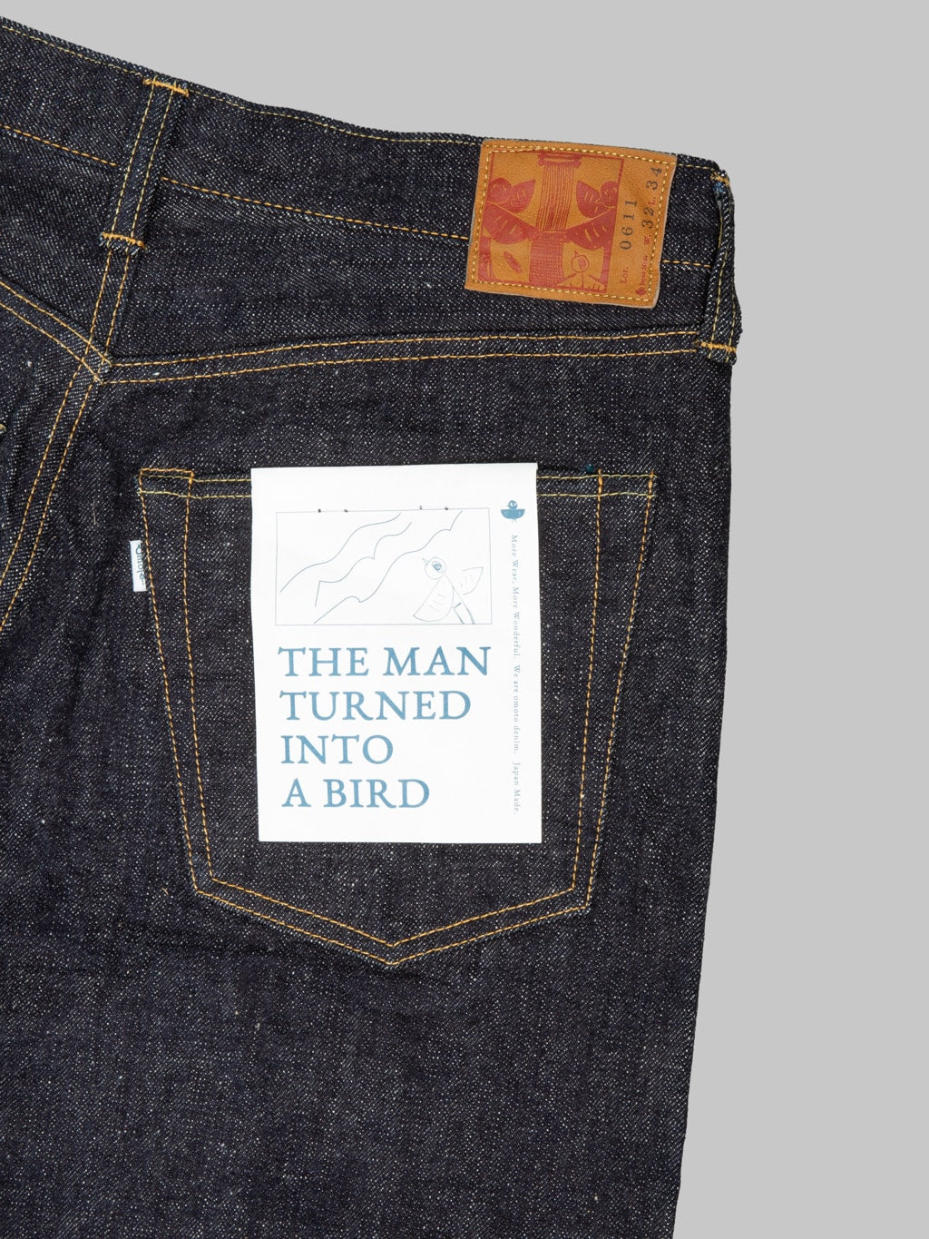 Omoto Denim 0611 Slub Nep Relax Fit Jeans pocket flasher