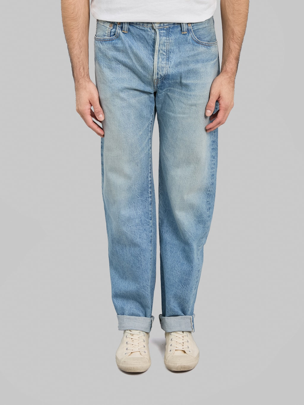 Omoto Denim 0615 Relax Fit 7 Years Wash Jeans front rise