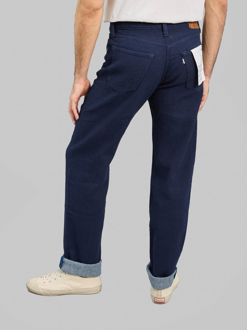 Omoto Denim 0621 Ori Sashi Sashiko Relax Fit Jeans back fit