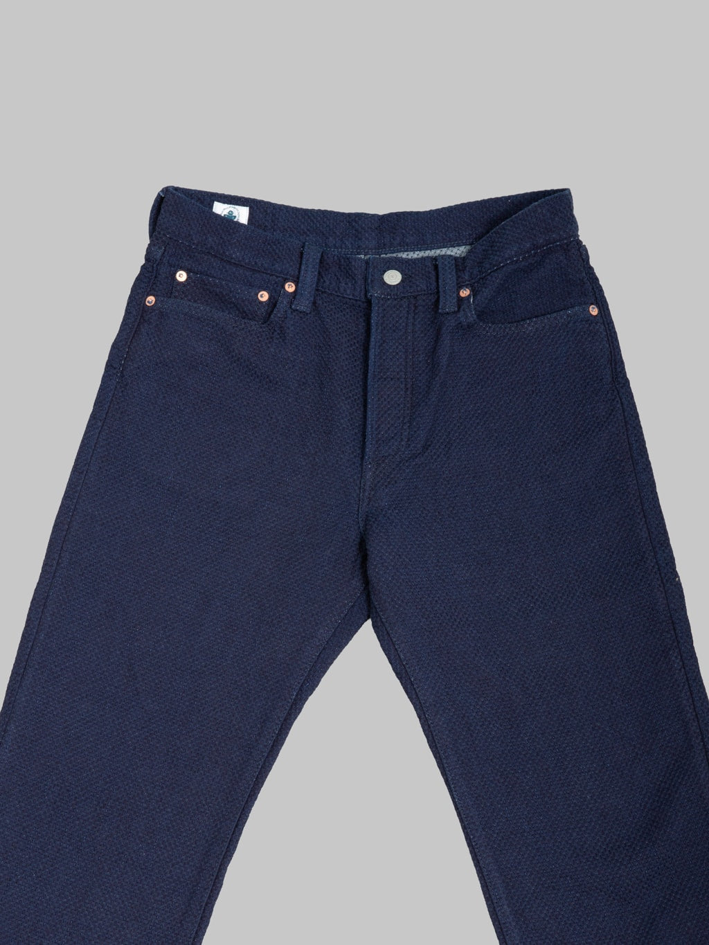Omoto Denim 0621 Ori Sashi Sashiko Relax Fit Jeans waist