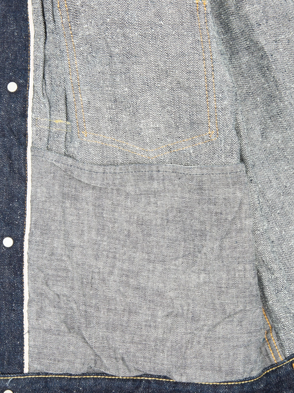 Omoto Denim 3212 16oz Nep Type 2 Jacket interior pocket detail