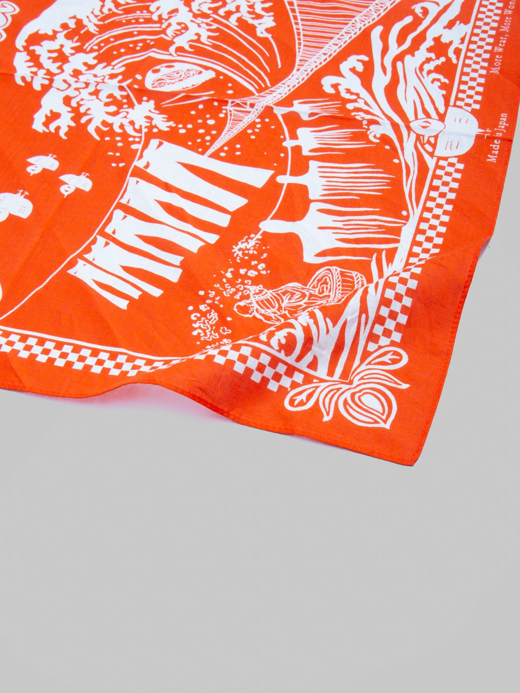 Omoto Denim 9302 Kojima Selvedge Bandana Orange cotton