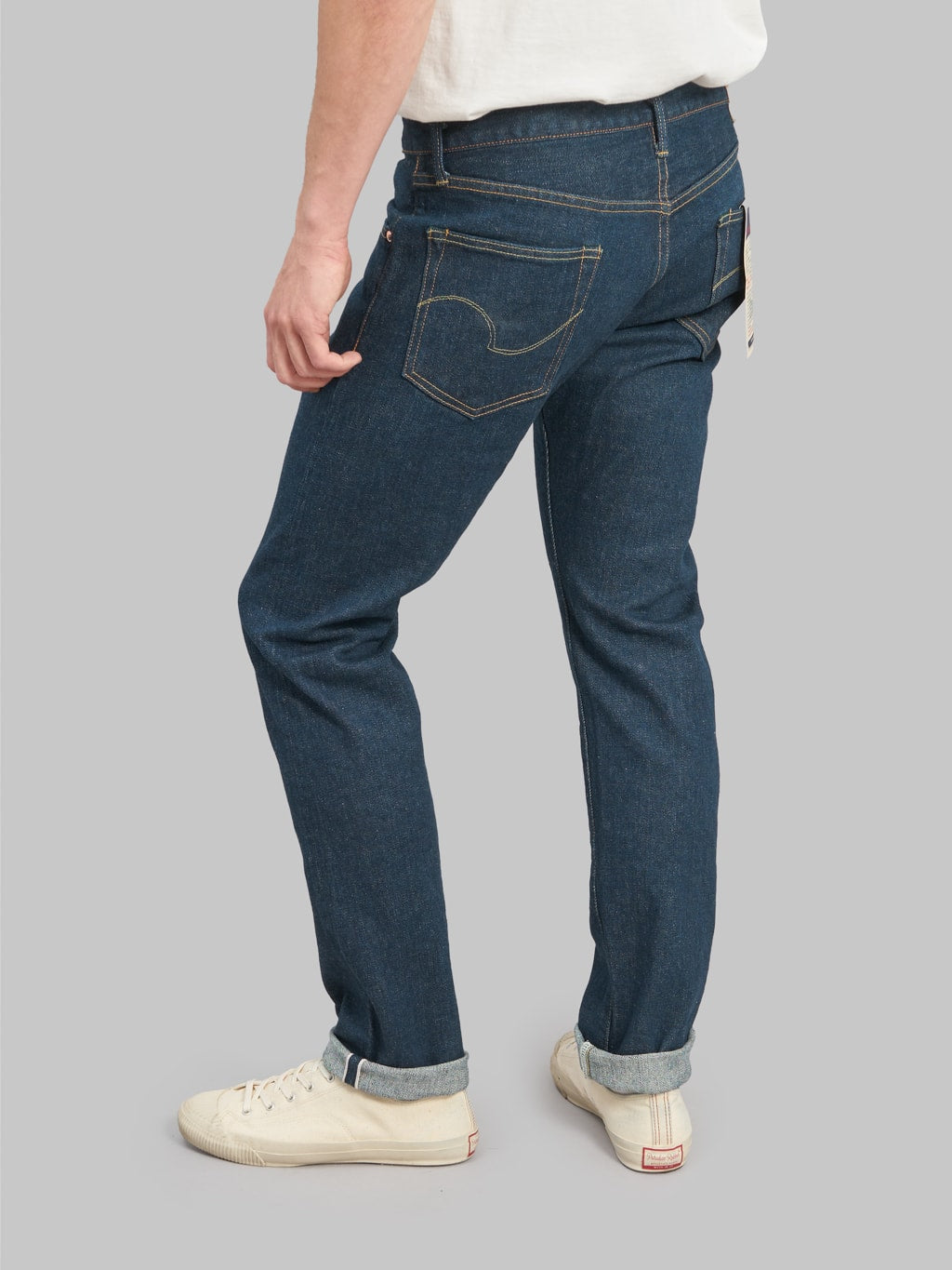 oni 121s ishikawadai stretch selvedge jeans relax tapered fitting