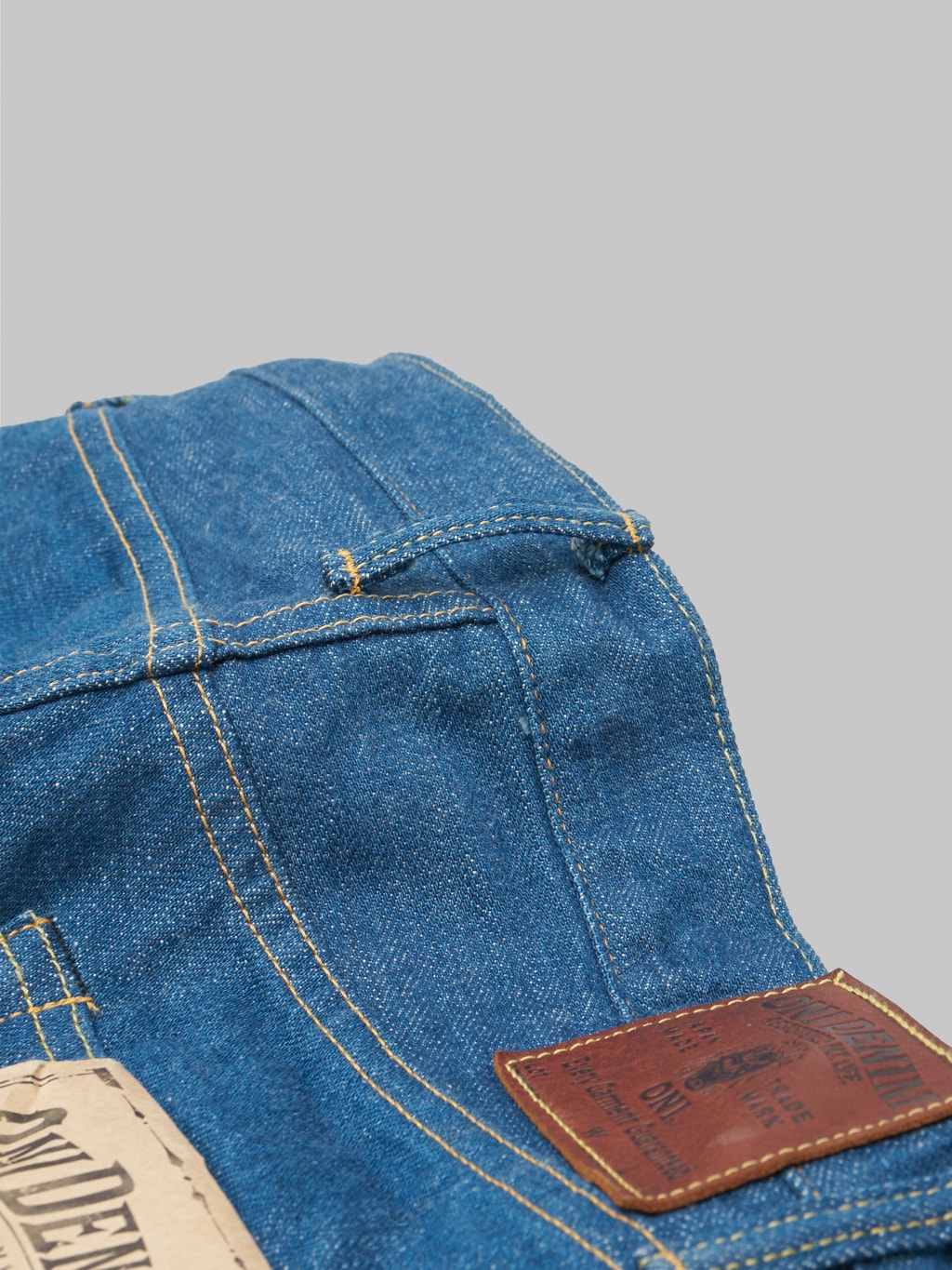 oni old faded blue denim classic straight jeans belt loop