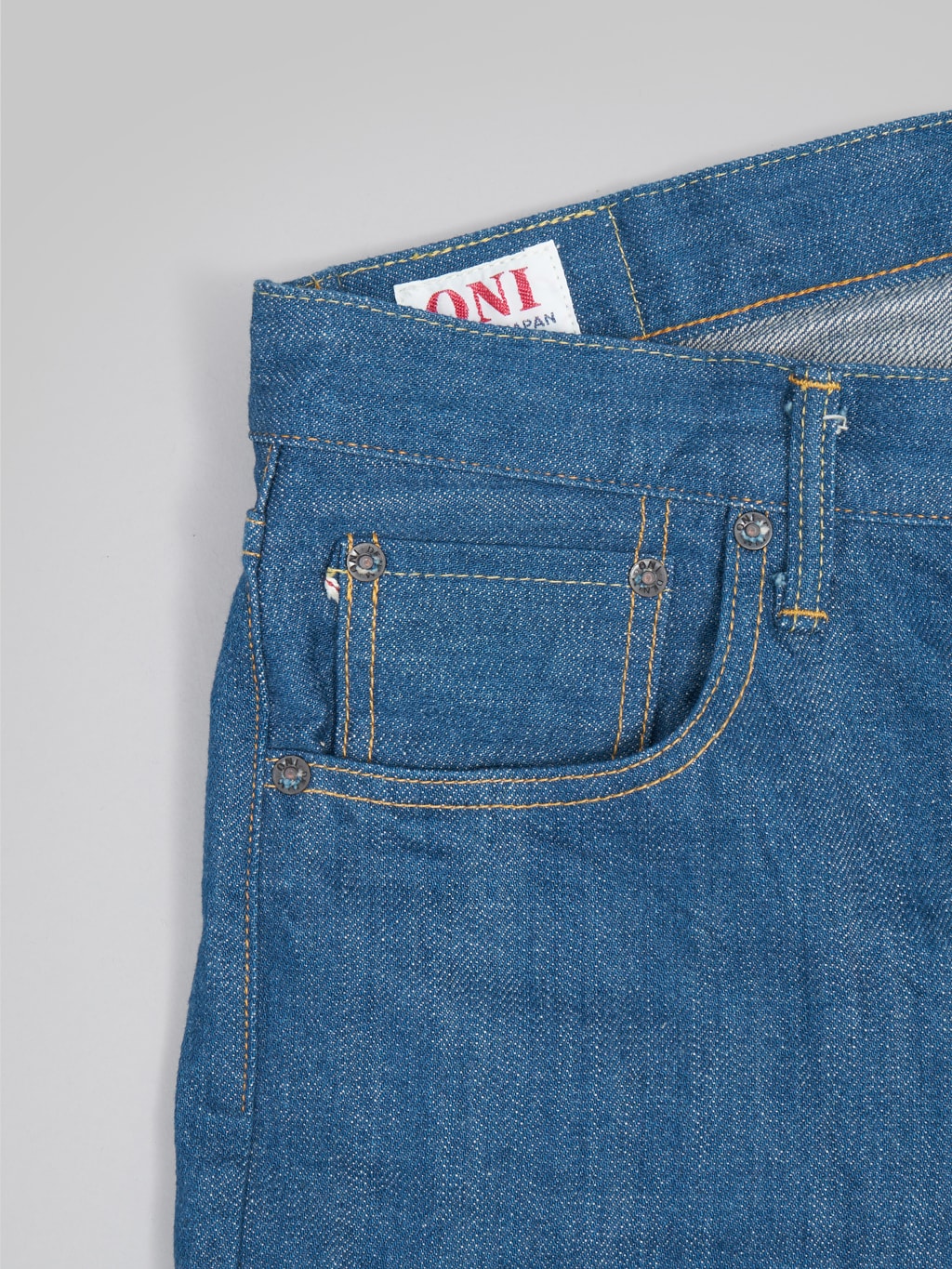 oni old faded blue denim classic straight jeans coin pocket