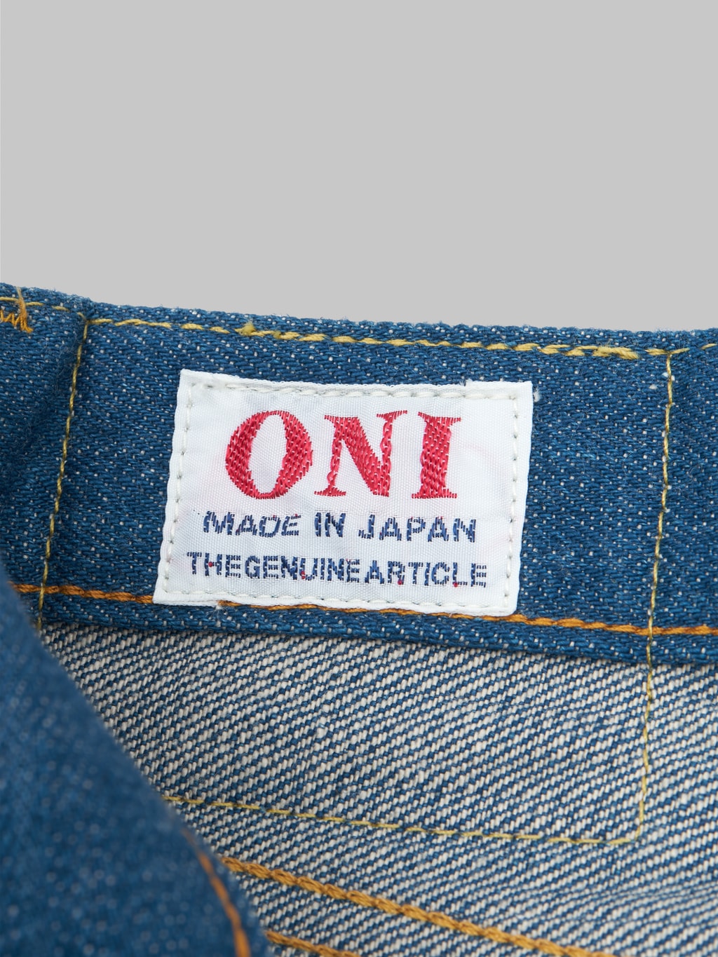 oni old faded blue denim classic straight jeans interior tag