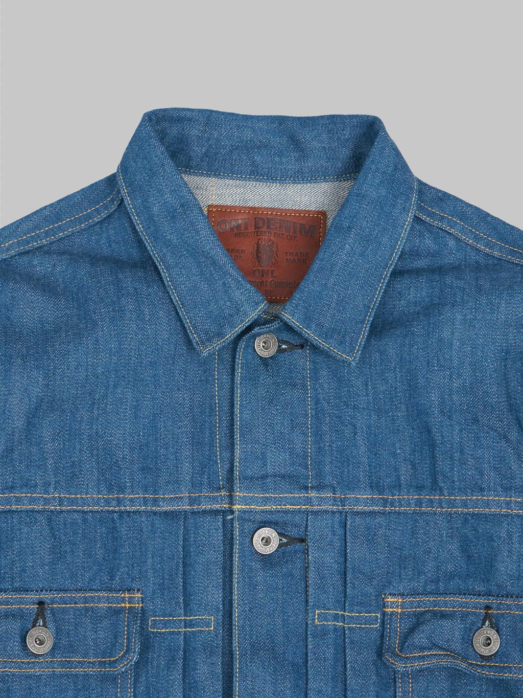 oni old faded blue denim type 2 jacket fabric