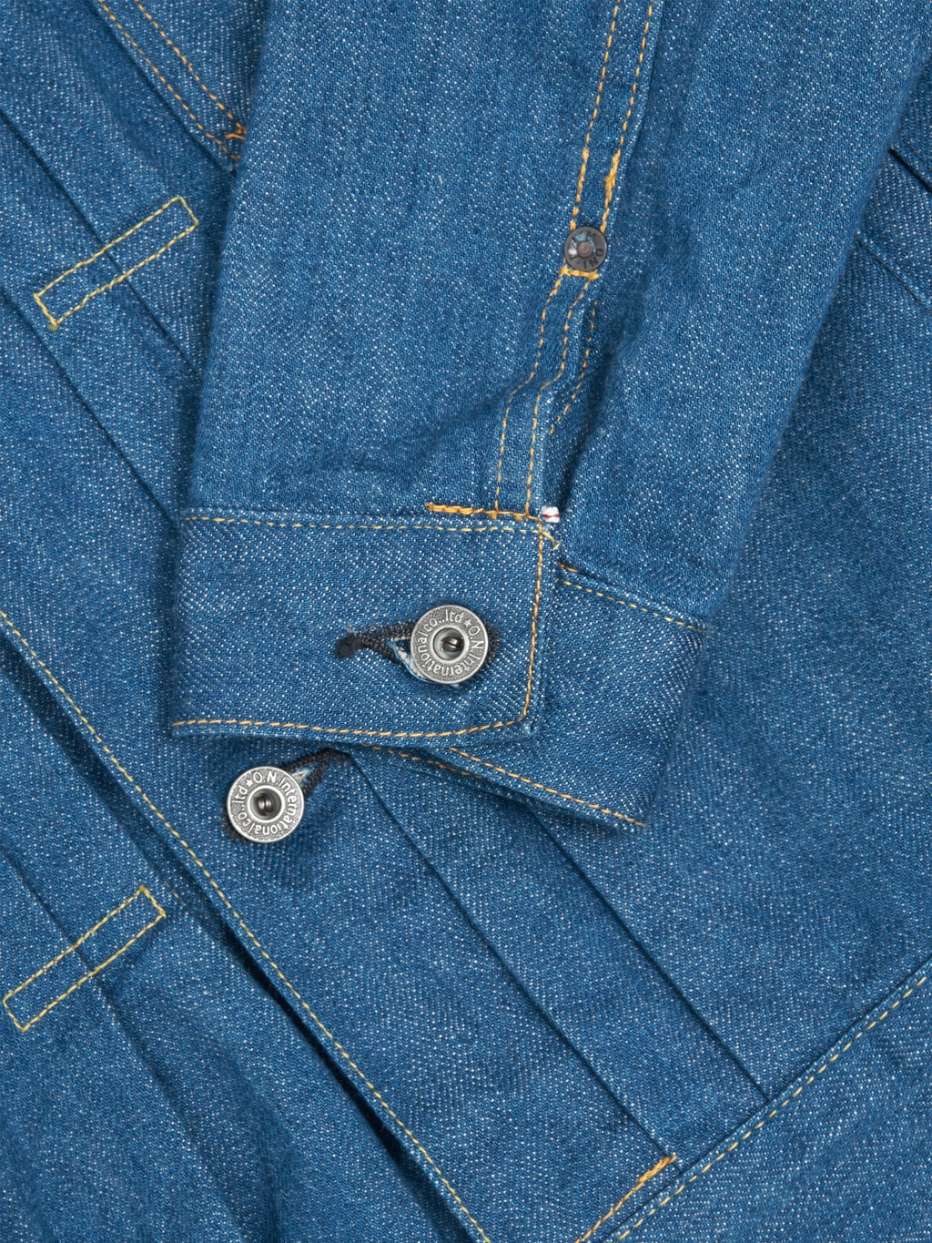 oni old faded blue denim type 2 jacket cuff