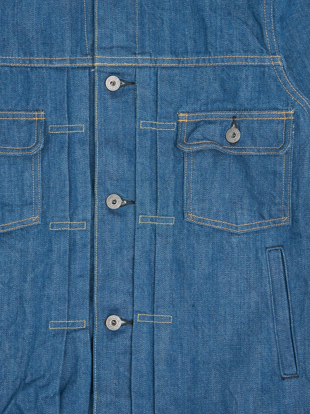 oni old faded blue denim type 2 jacket pockets