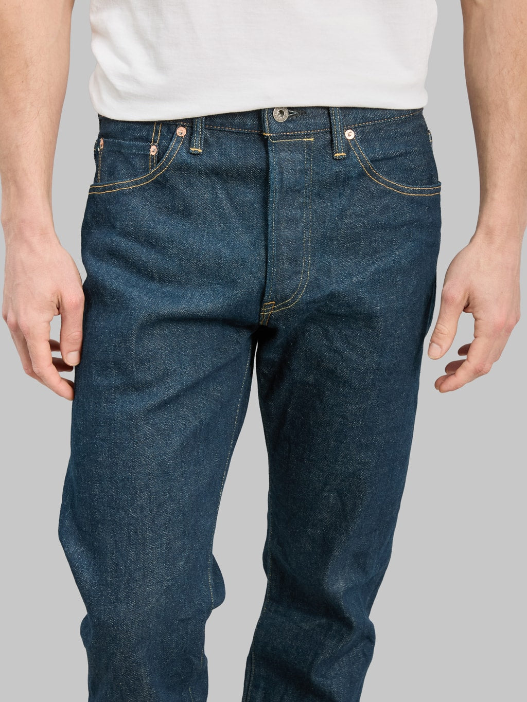 ONI Denim 146S Ishikawadai 15oz Stretch Neat Straight Jeans inseam