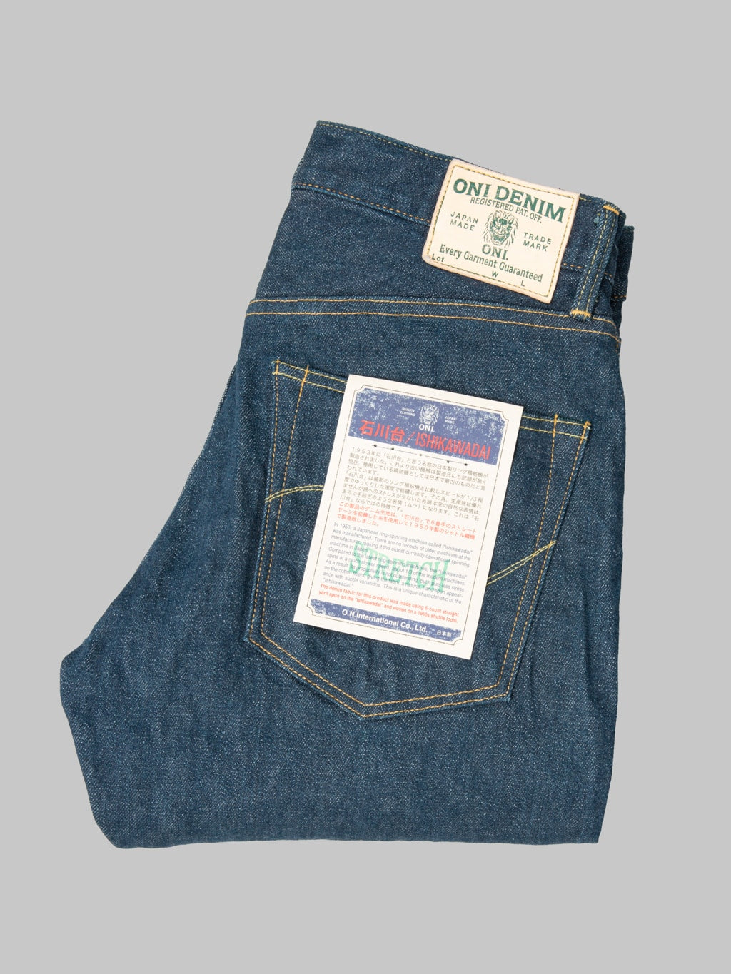 ONI Denim 146S "Ishikawadai" 15oz Stretch Neat Straight Jeans