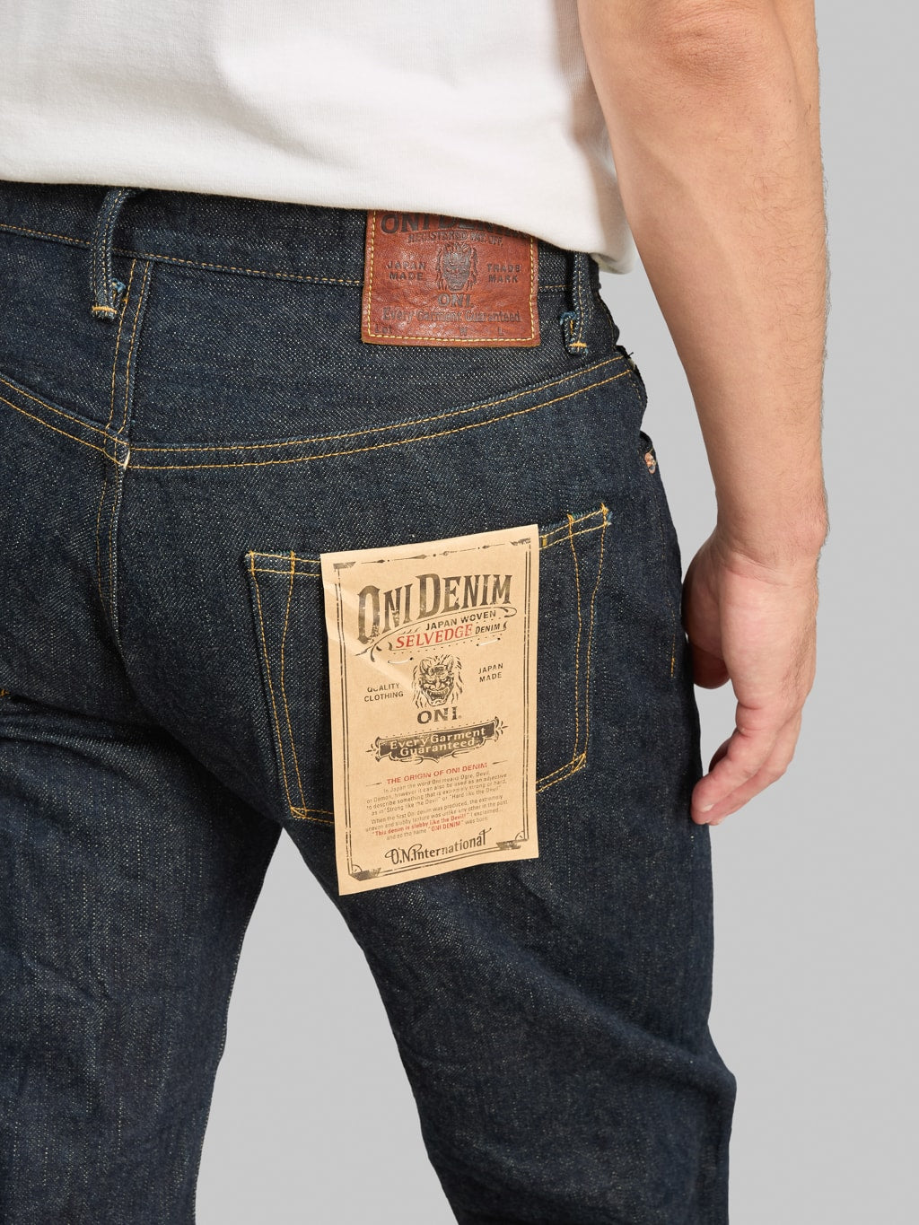 ONI Denim 200-GC15 15oz Greencast Denim Wide Straight Jeans