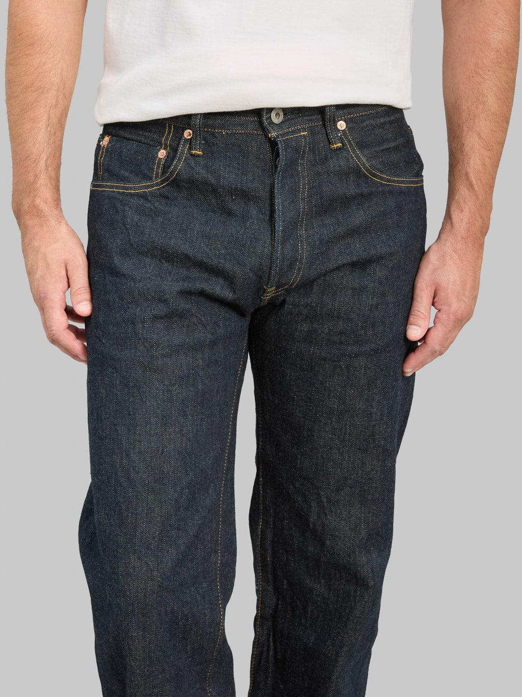 ONI Denim 200-GC15 15oz Greencast Denim Wide Straight Jeans