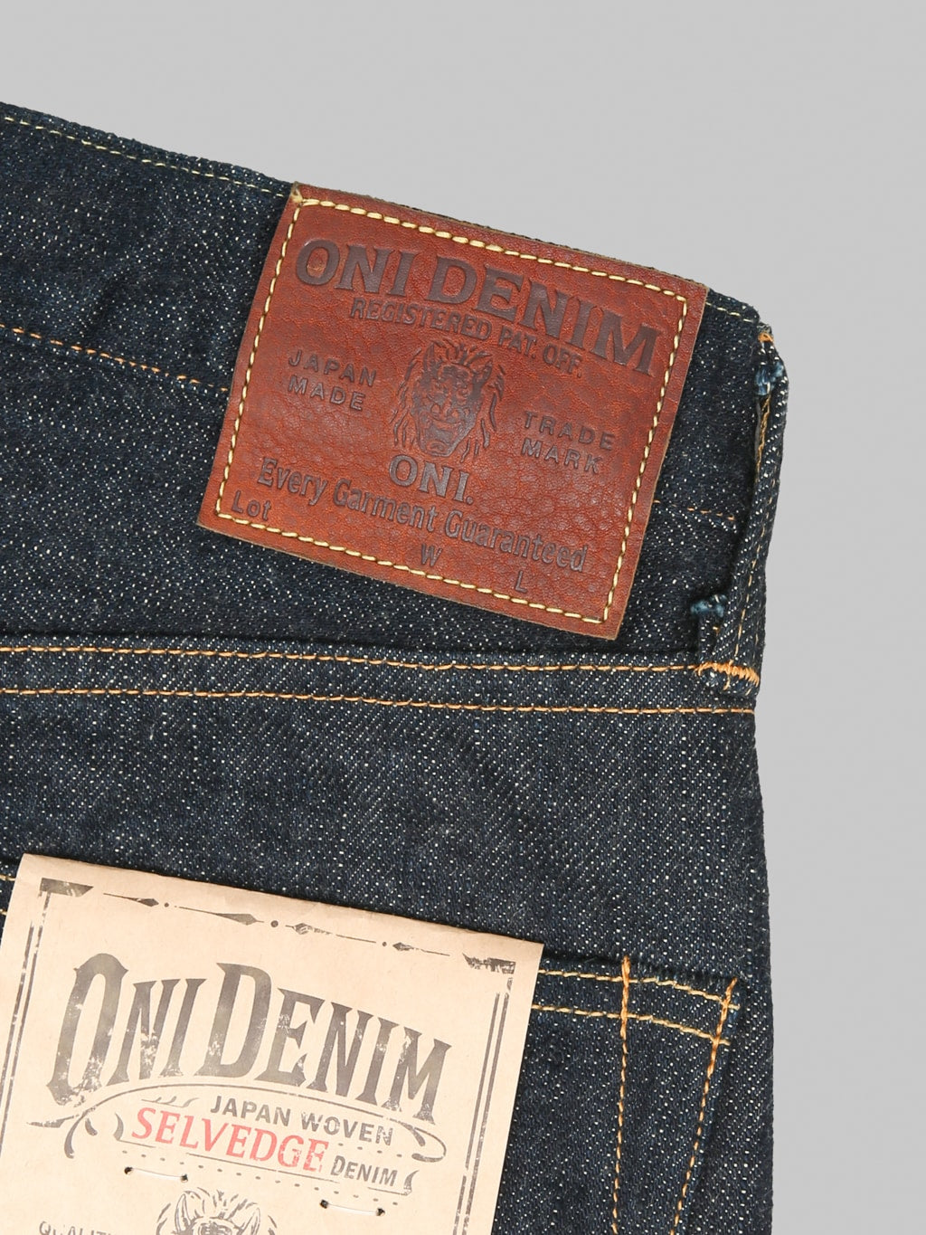 ONI Denim 200-GC15 15oz Greencast Denim Wide Straight Jeans