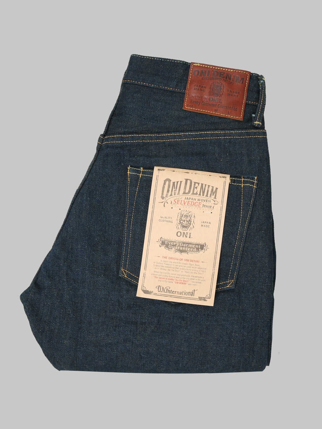 ONI Denim 200ZROLV Secret Denim Olive Weft Wide Jeans
