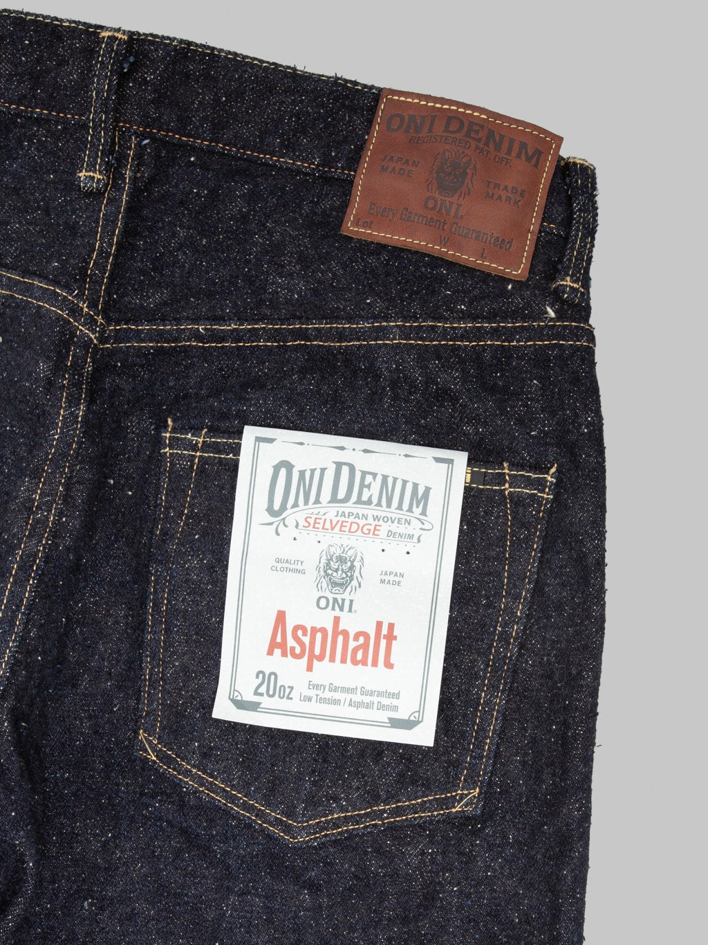 ONI 200 Asphalt 20oz Wide Straight Jeans pocket flasher