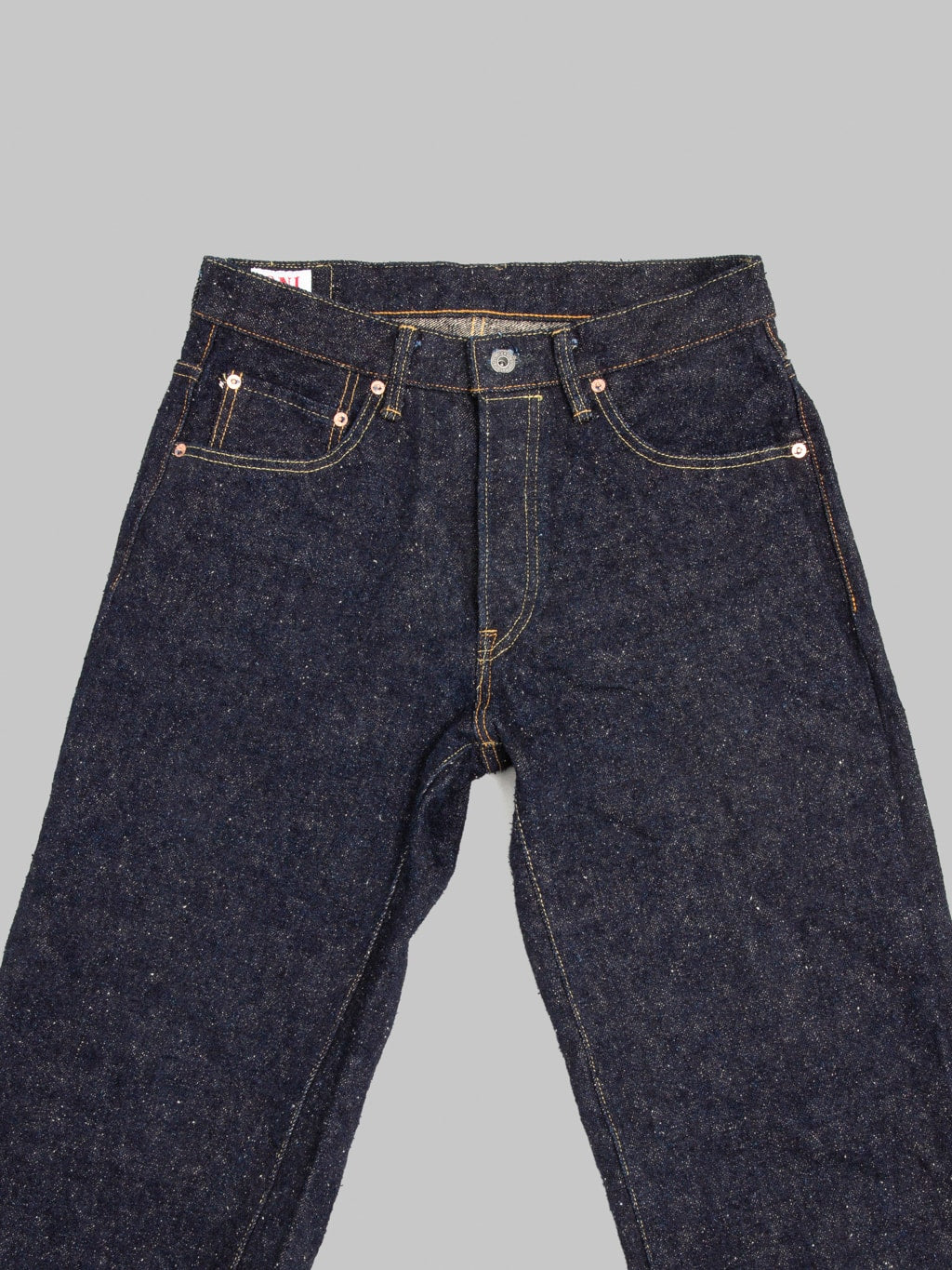 ONI 200 Asphalt 20oz Wide Straight Jeans front details