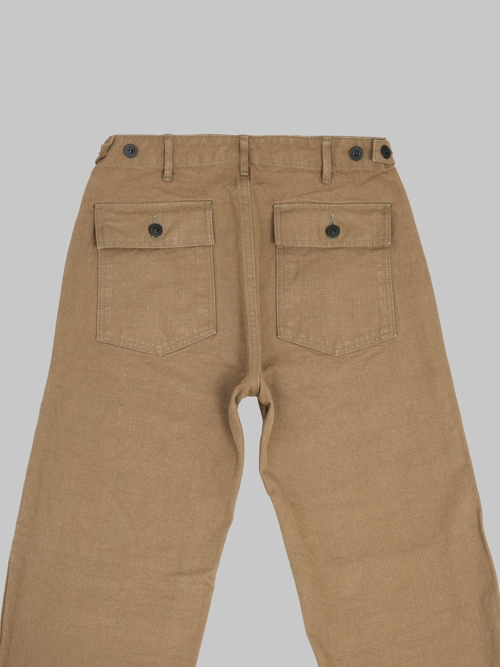 ONI Denim 207 HOXBRK 13oz Baker Pants Brown Khaki back pockets