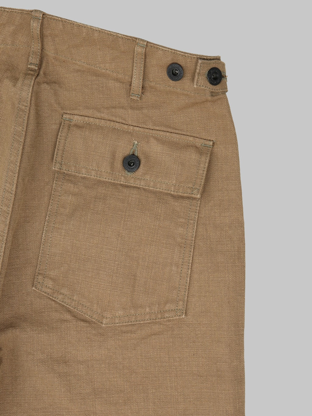 ONI Denim 207 HOXBRK 13oz Baker Pants Brown Khaki pocket construction
