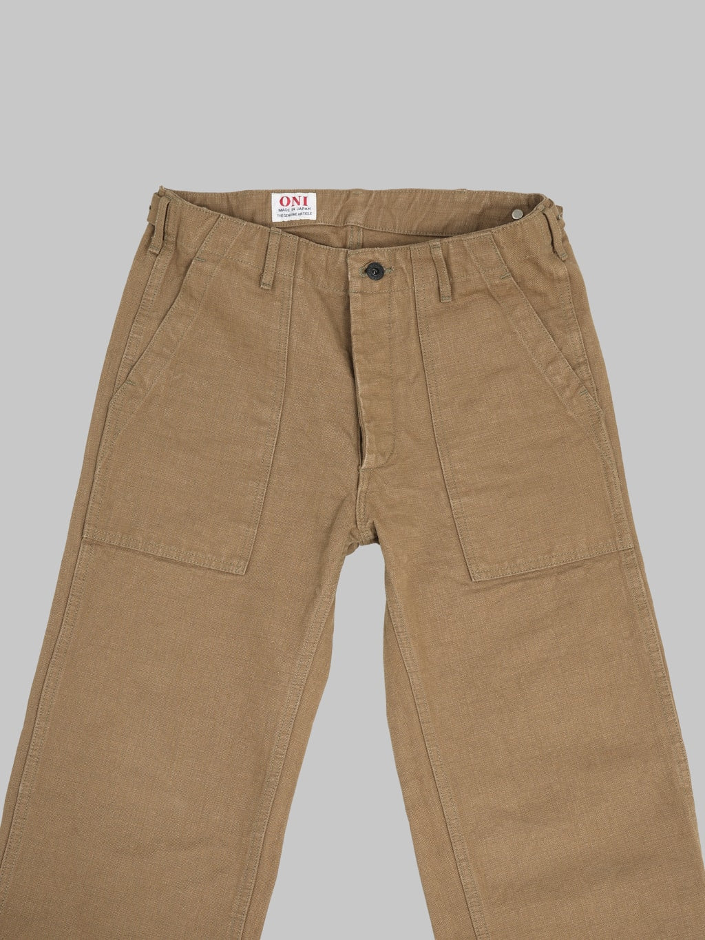 ONI Denim 207 HOXBRK 13oz Baker Pants Brown Khaki waist