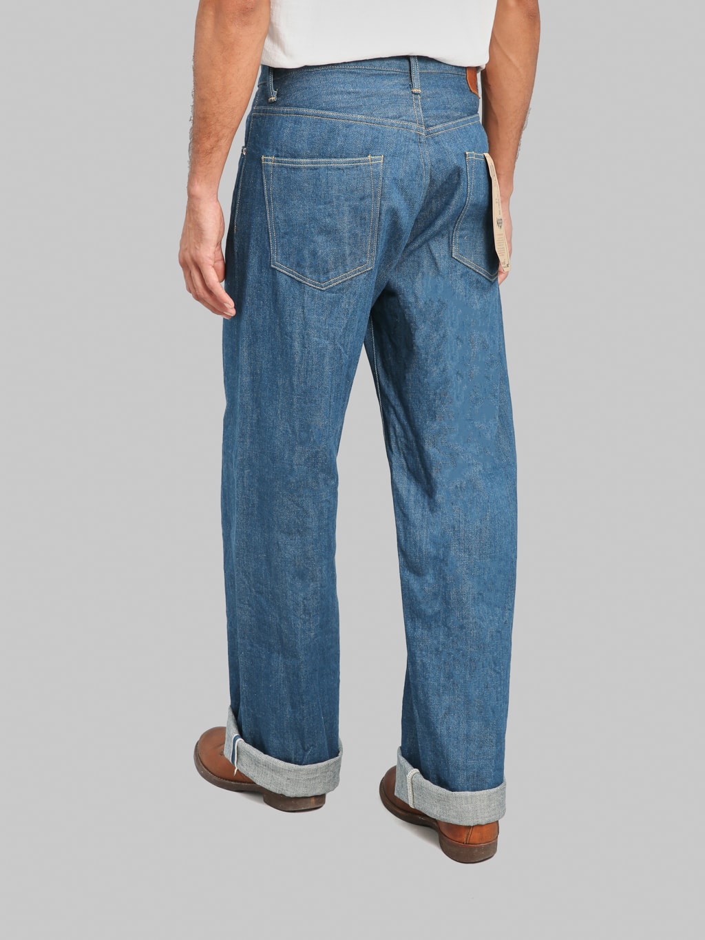 ONI Denim 222-OFBD 13.7oz Old Faded Blue Denim Super Wide Straight Jeans