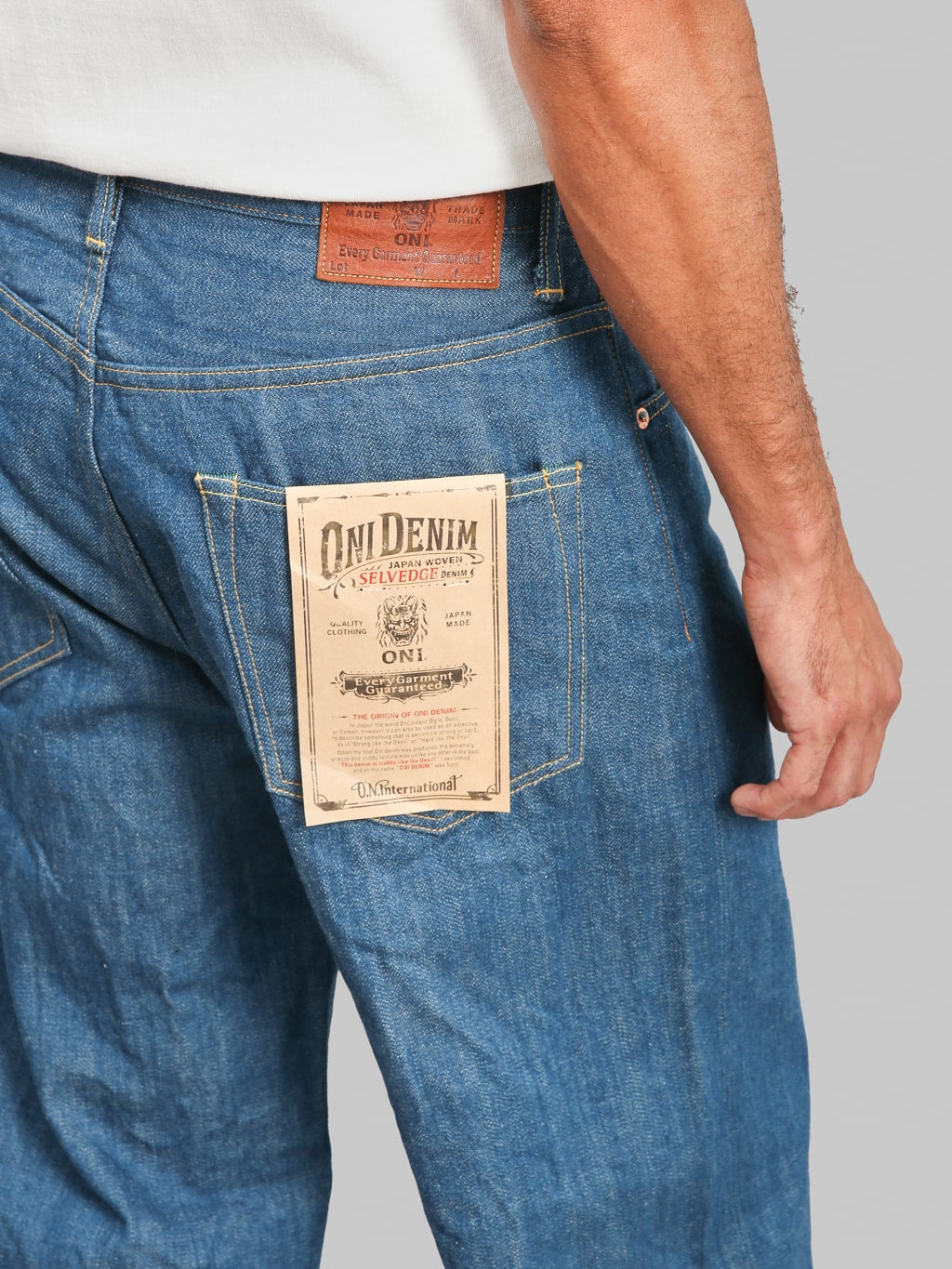 ONI Denim 222-OFBD 13.7oz Old Faded Blue Denim Super Wide Straight Jeans