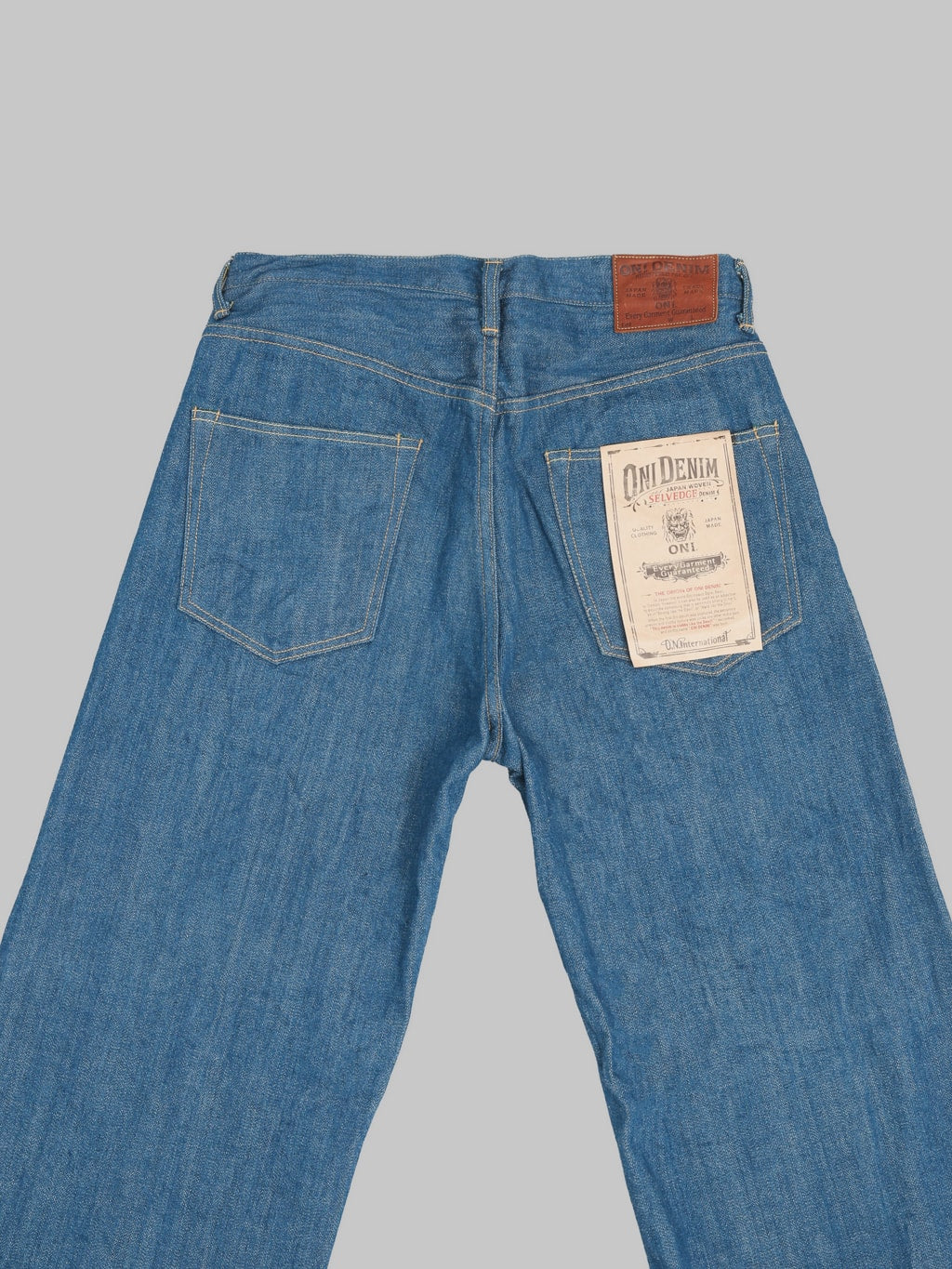 ONI Denim 222-OFBD 13.7oz Old Faded Blue Denim Super Wide Straight Jeans