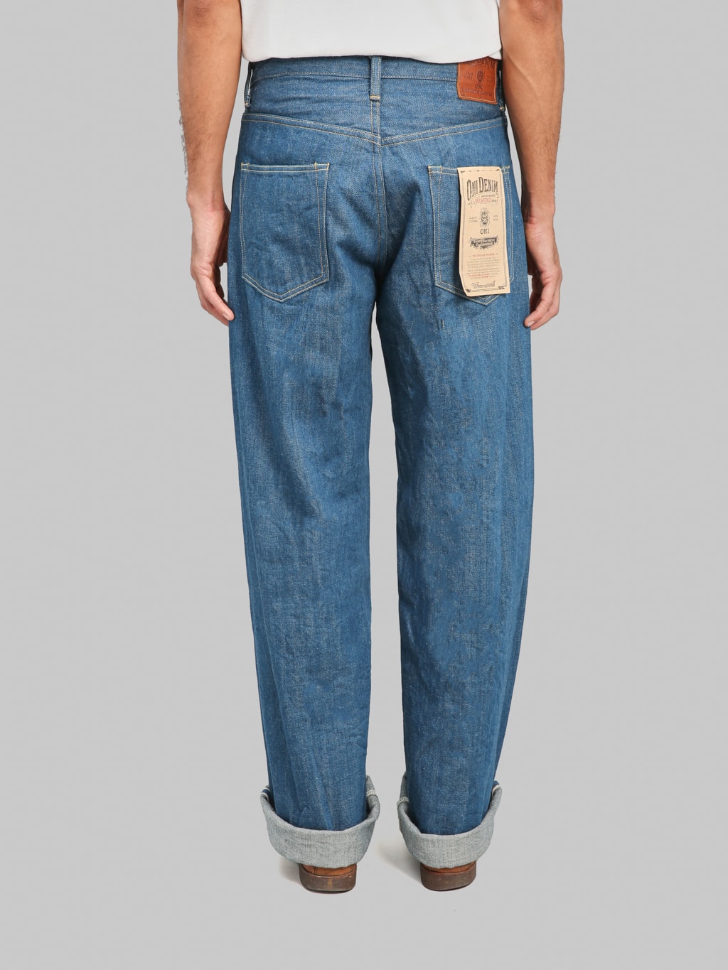 ONI Denim 222-OFBD 13.7oz Old Faded Blue Denim Super Wide Straight Jeans