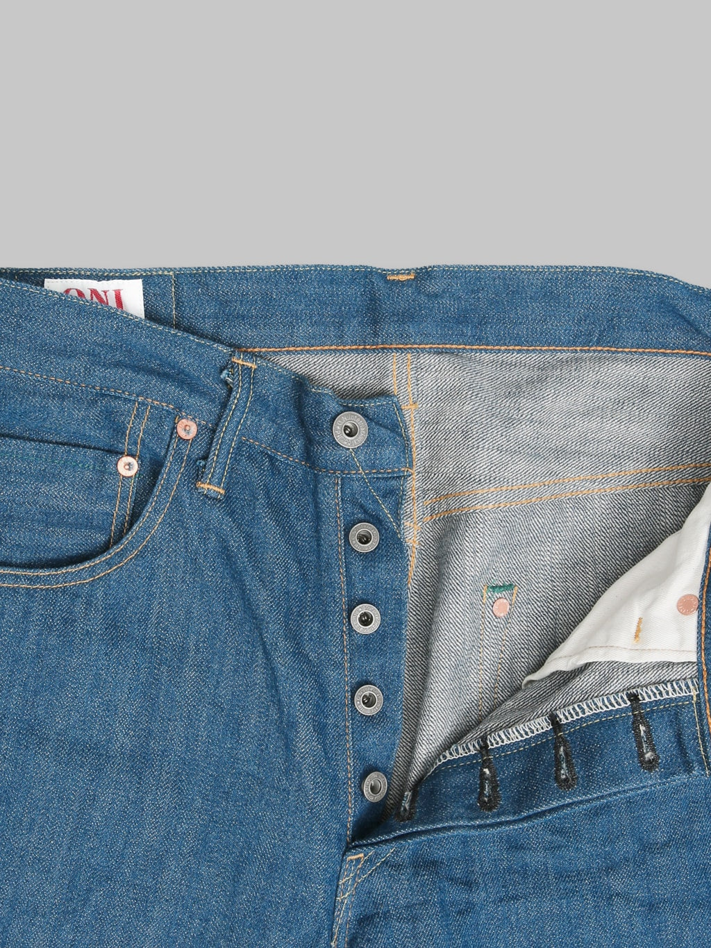 ONI Denim 222-OFBD 13.7oz Old Faded Blue Denim Super Wide Straight Jeans