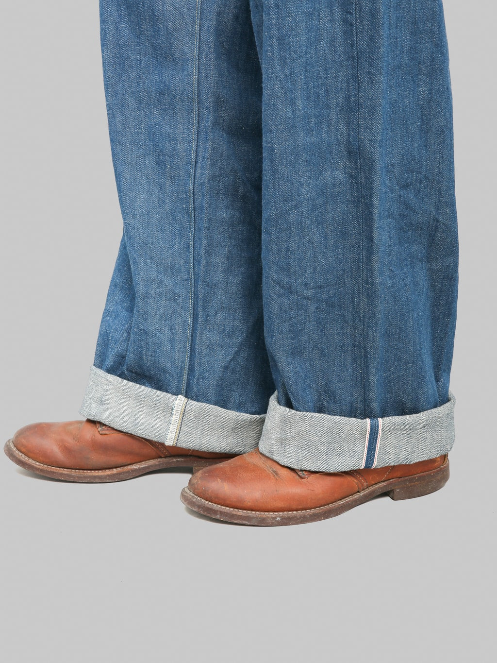 ONI Denim 222-OFBD 13.7oz Old Faded Blue Denim Super Wide Straight Jeans