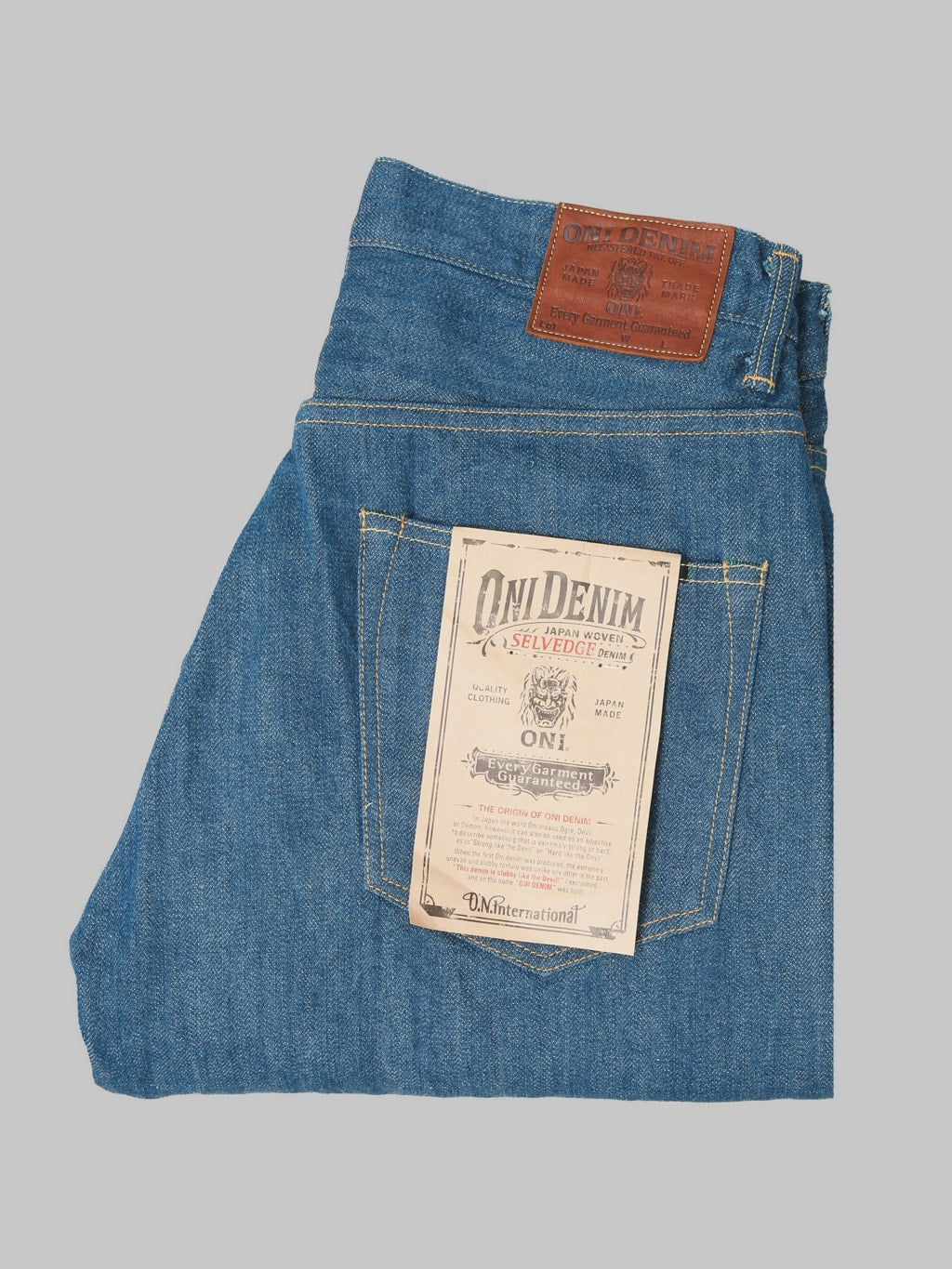 ONI Denim 222-OFBD 13.7oz Old Faded Blue Denim Super Wide Straight Jeans