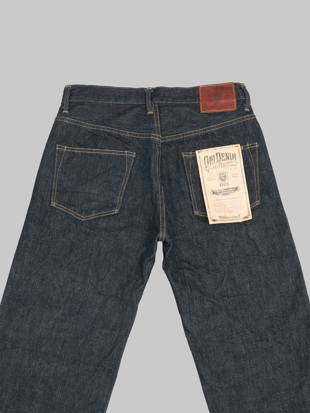 ONI Denim 246-GC15 15oz Greencast Denim Neat Straight Jeans