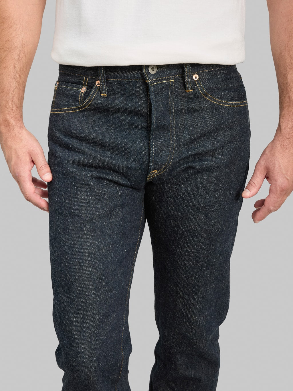 ONI Denim 246-GC15 15oz Greencast Denim Neat Straight Jeans