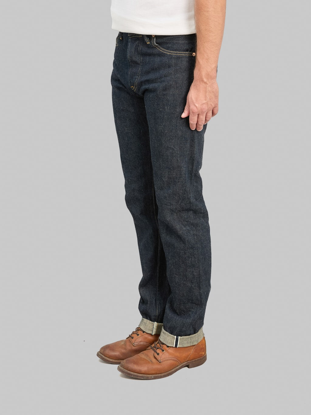 ONI Denim 246-GC15 15oz Greencast Denim Neat Straight Jeans