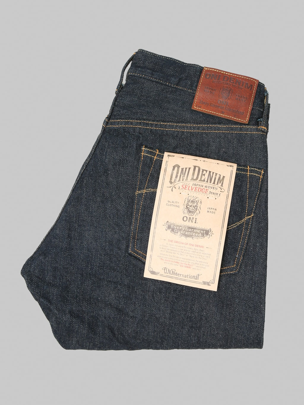 ONI Denim 246-GC15 15oz Greencast Denim Neat Straight Jeans