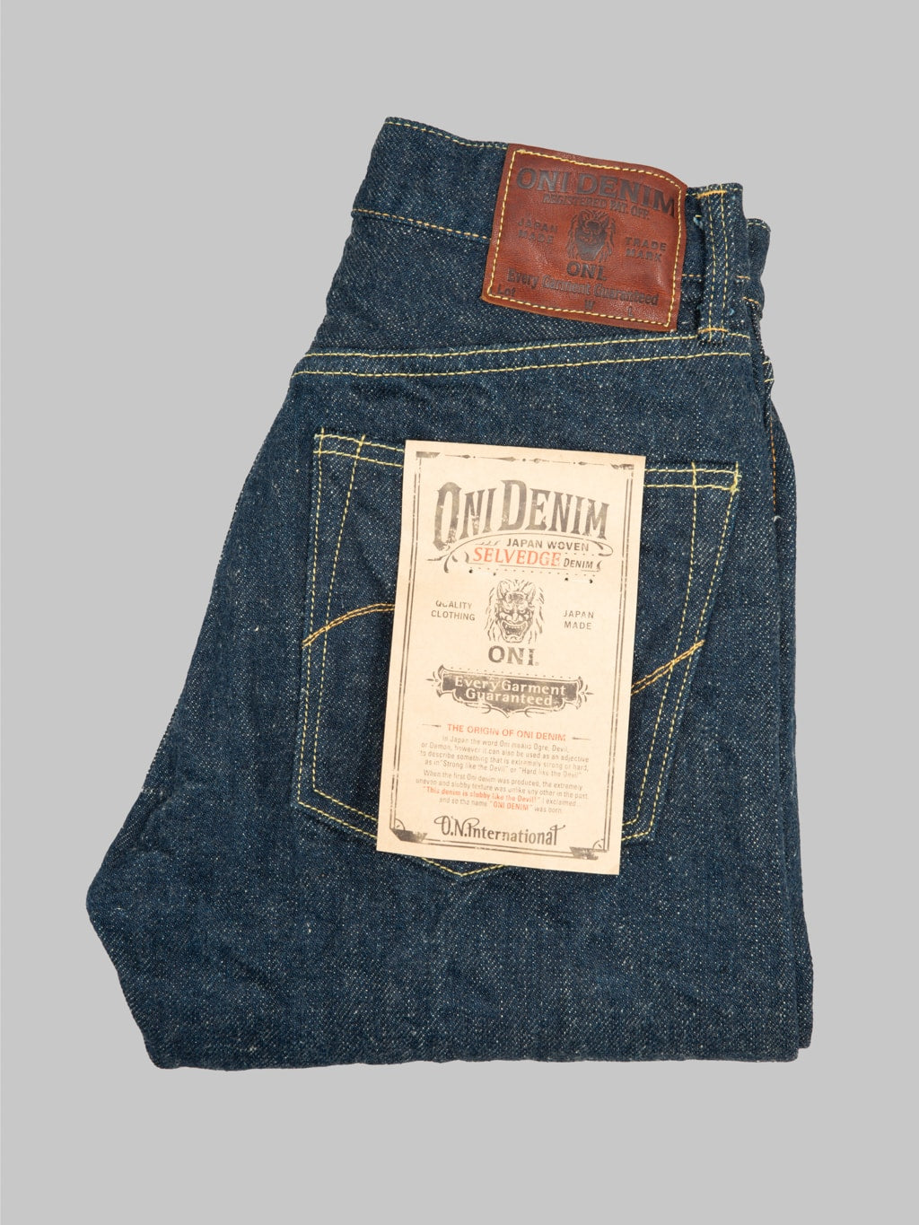 ONI Denim 246ZR-ECRU "Secret Denim Ecru Weft" 20oz Neat Straight Jeans