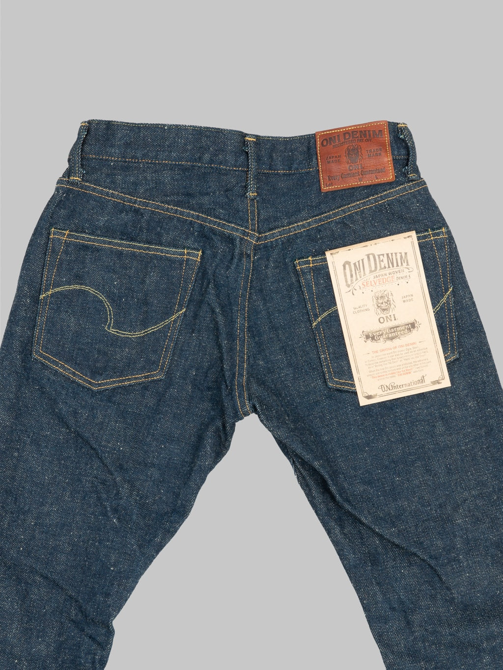 ONI Denim 246ZR-ECRU "Secret Denim Ecru Weft" 20oz Neat Straight Jeans